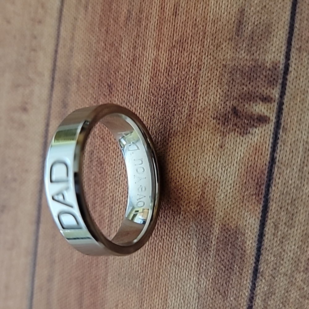 Men's Ring, Inscribed "Dad" and "Love You Dad", 8 - Picture 6 of 6